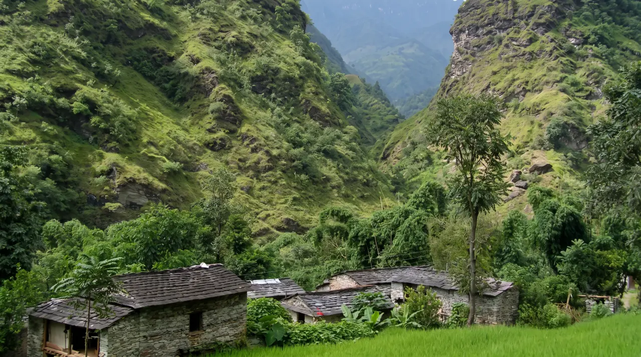 Dhaulagiri-Trek Start bei Babiyachaur