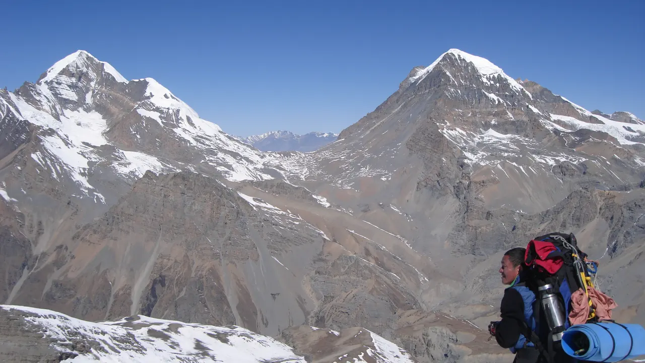 Blick auf den Thorong-La-Pass