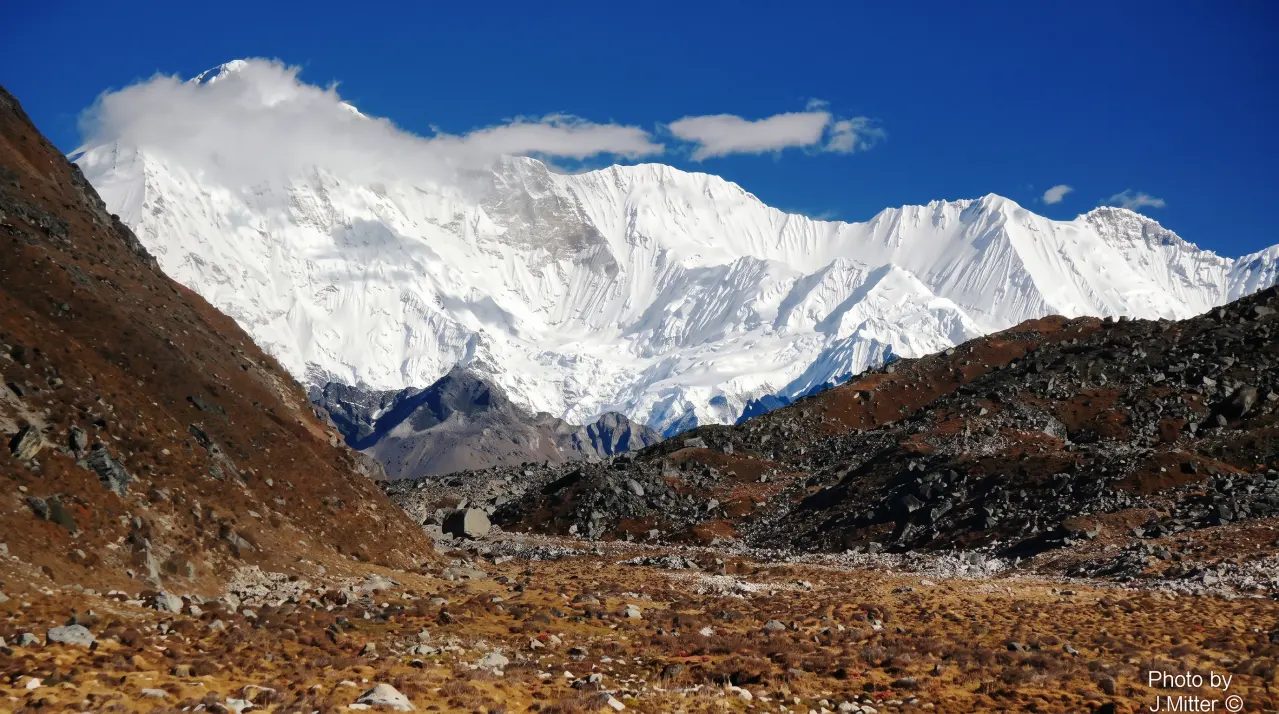 Everest Range in der Nähe des Cho La Passes