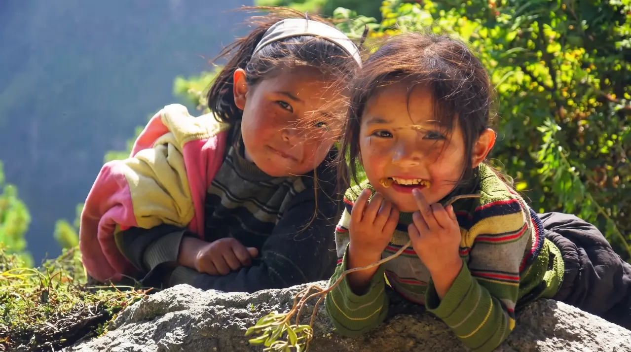 Begegnung auf dem Weg nach Namche Bazaar
