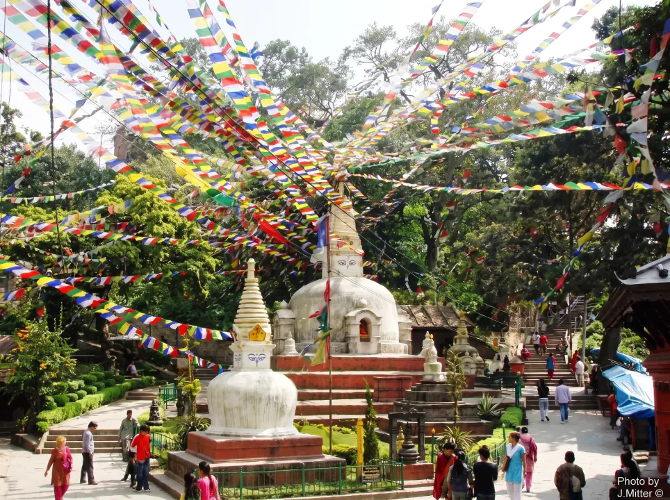 Swayambunath oder Affentempel in Kathmandu