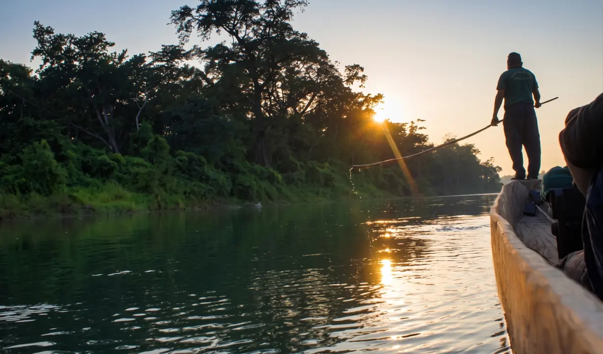 Kanufahrt im Chitwan Nationalpark