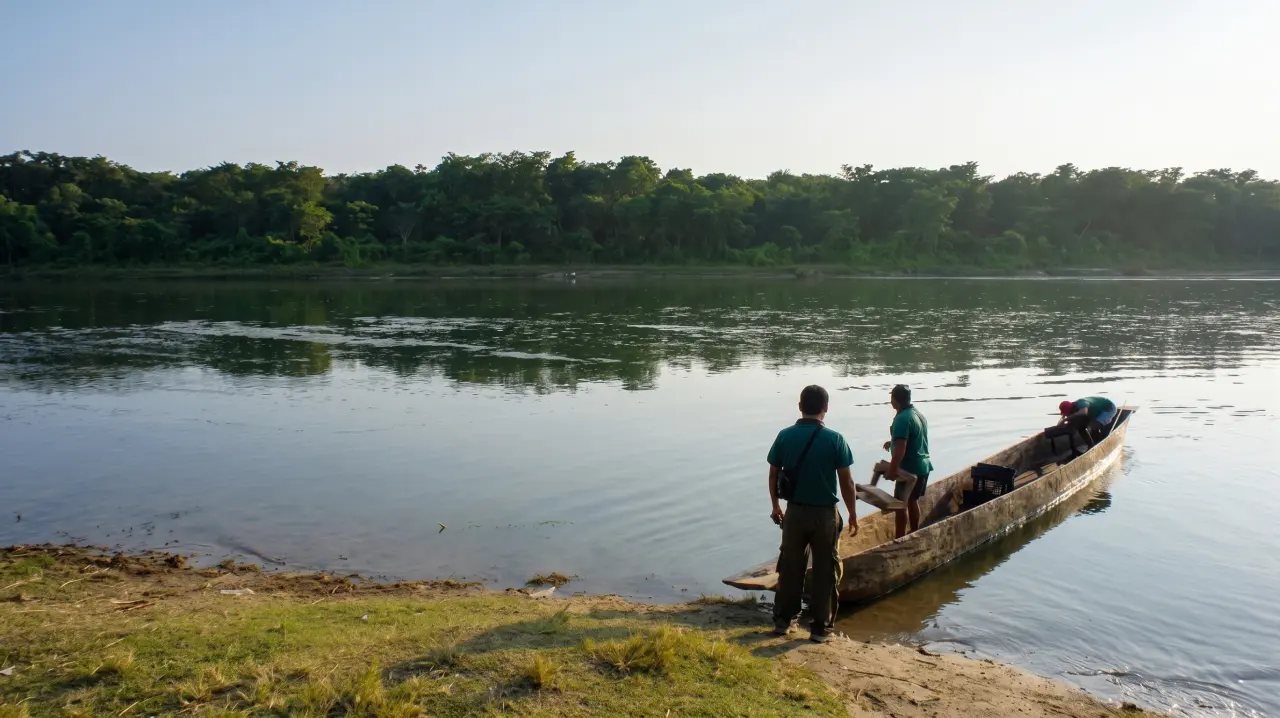 Kanufahrt im Chitwan Nationalpark