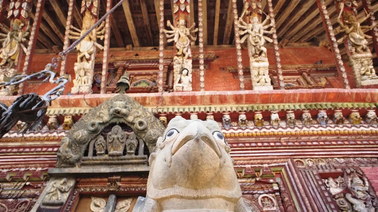 Tempelwächter am Eingang der Pagode