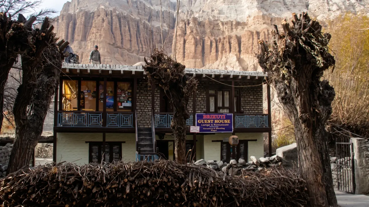 Einfache Lodge in Chhuksang, Mustang-Trek
