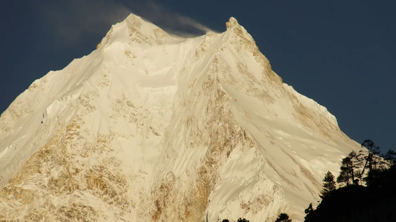 Noch ein Bild vom Manaslu, Manaslu Trekking