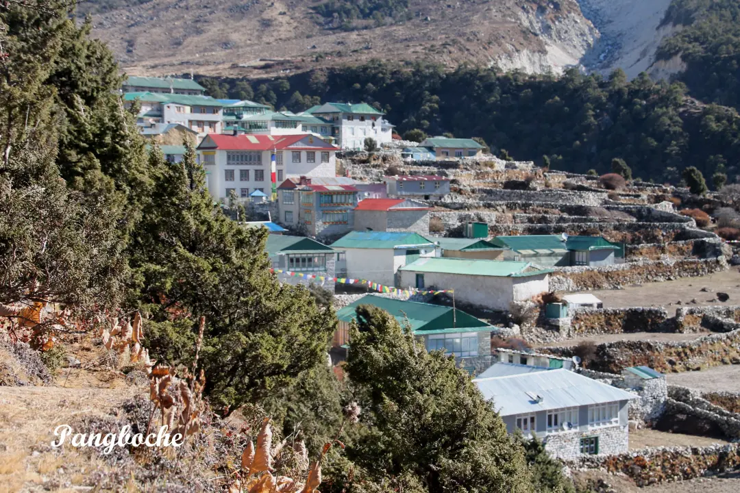 Blick auf Phangboche, Everest Trekking
