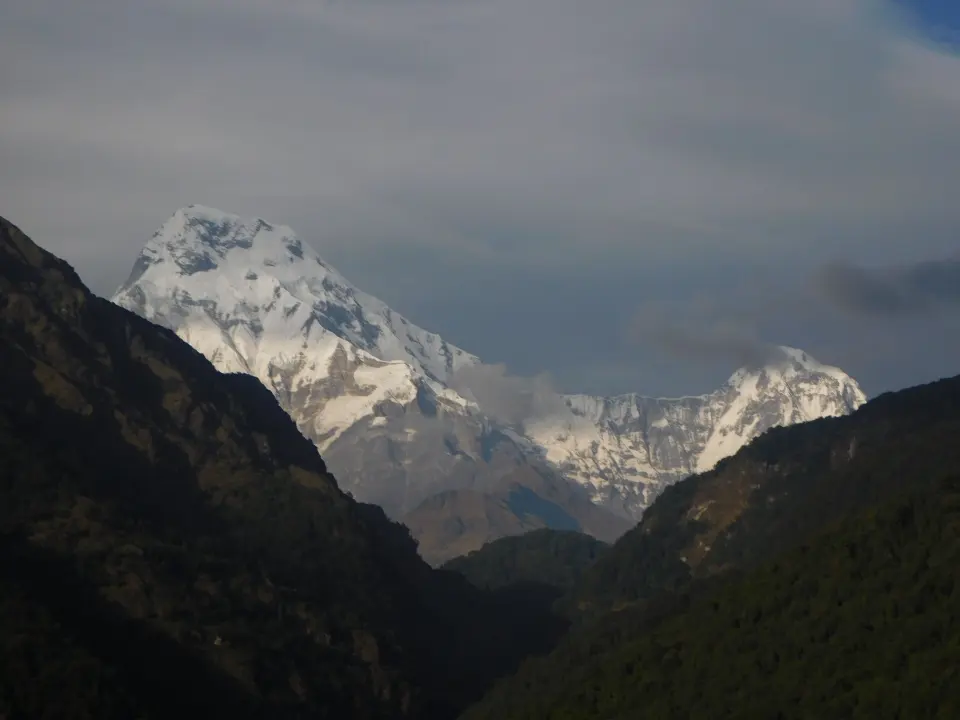 Bergsicht vom Highcamp, Annapurna Trekking