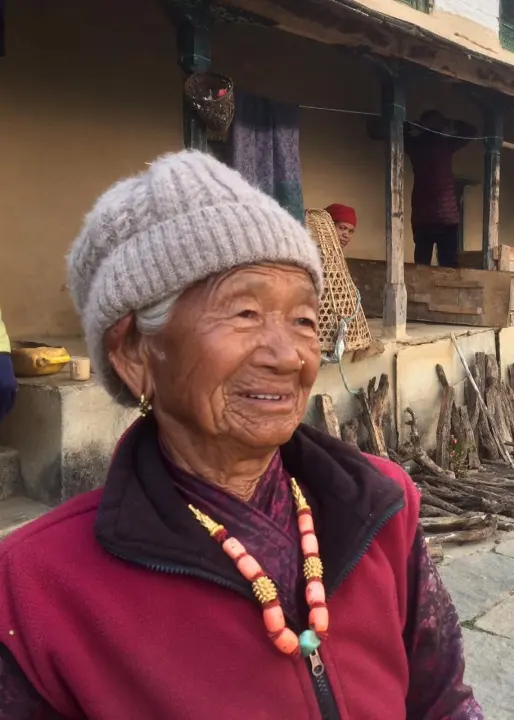 Nette Leute auf dem weg, Annapurna Trekking